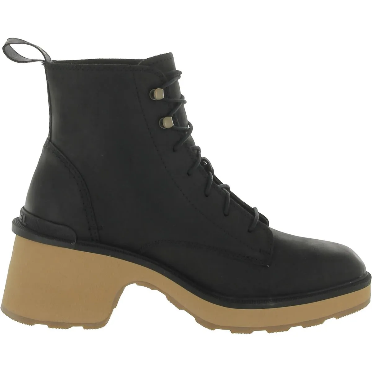 Womens Leather Lace Up Ankle Boots