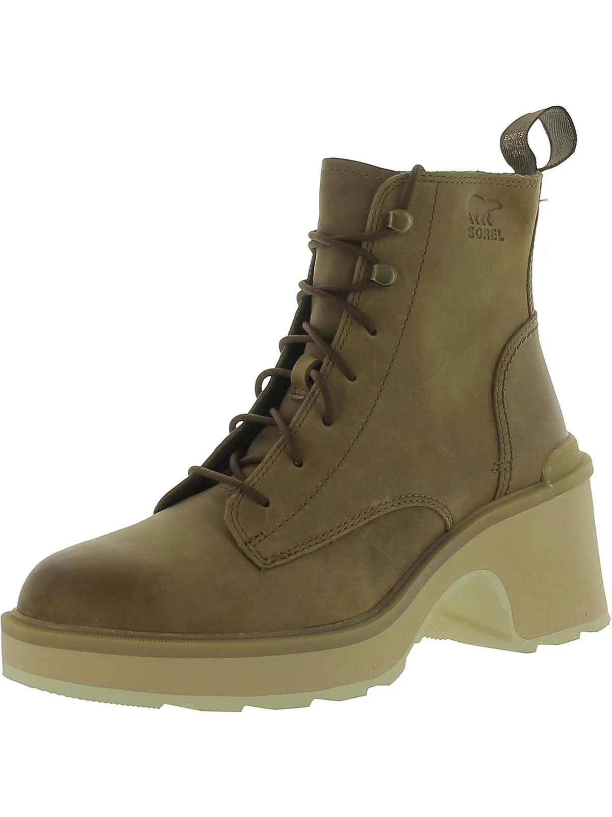 Womens Leather Lace Up Ankle Boots