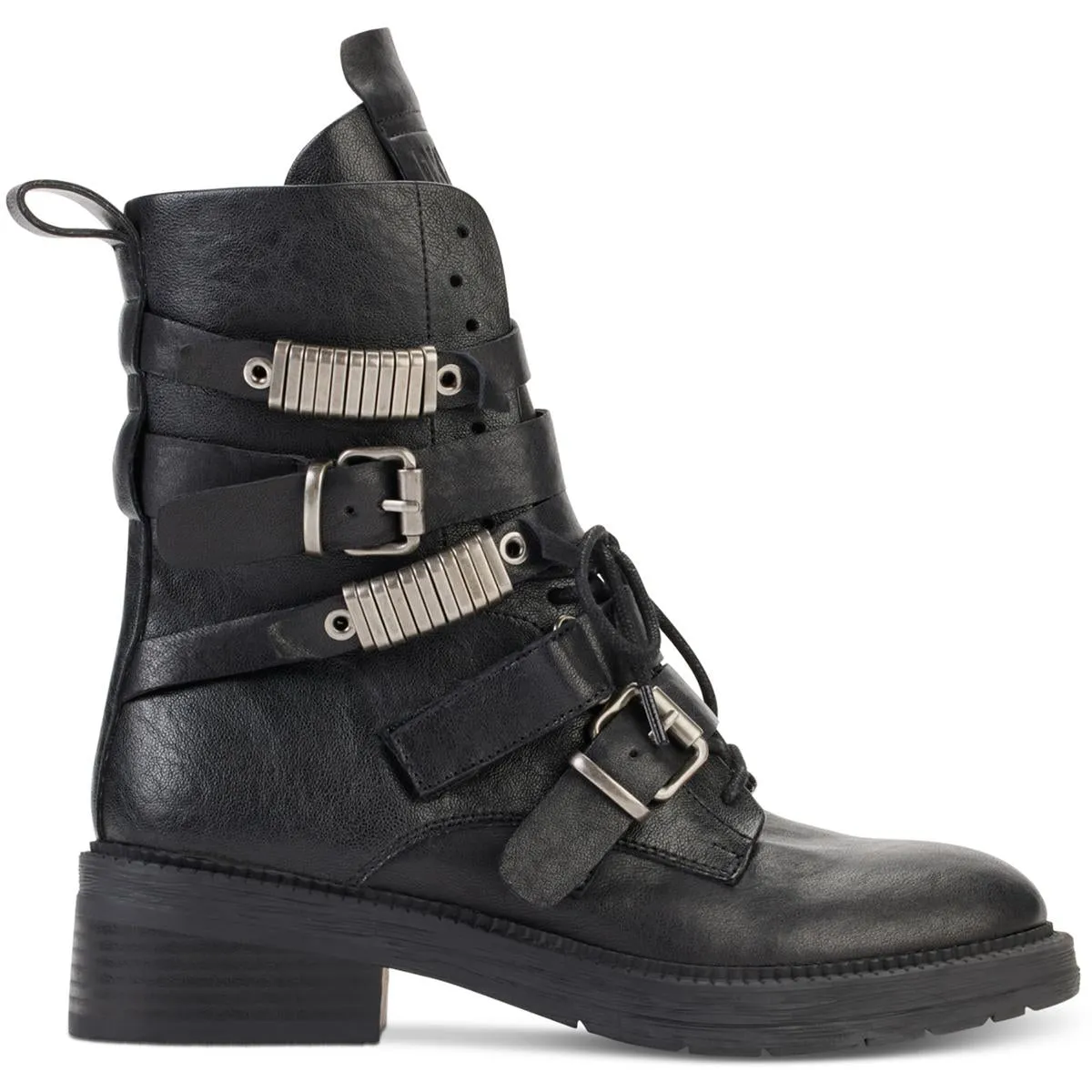 Womens Leather Strappy Ankle Boots