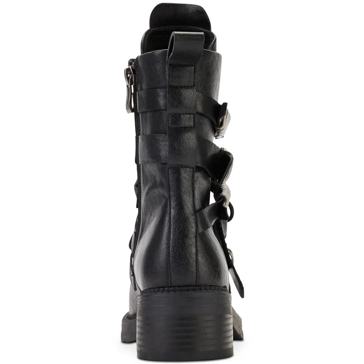 Womens Leather Strappy Ankle Boots