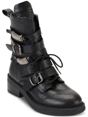Womens Leather Strappy Ankle Boots
