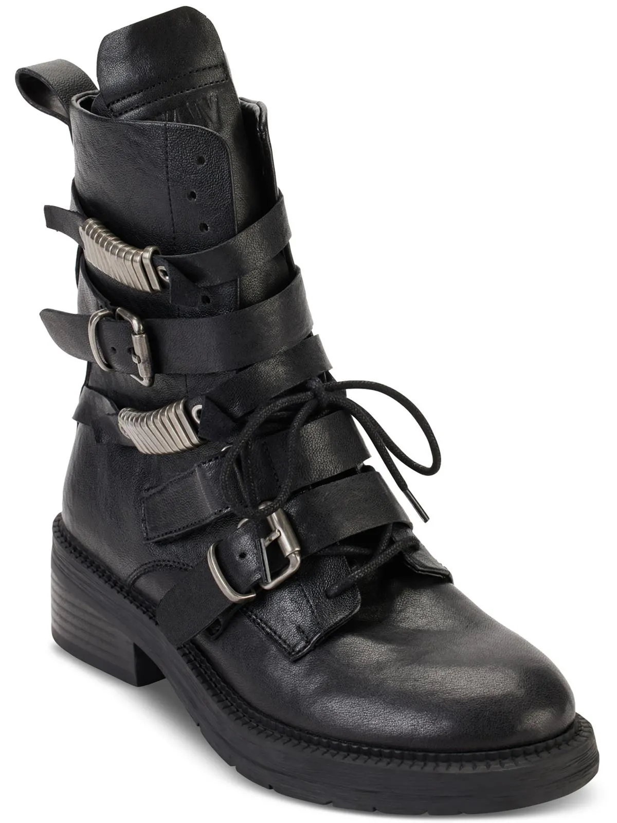 Womens Leather Strappy Ankle Boots