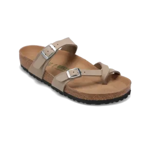 Women's Mayari Vegan Silky Gray Taupe Birki