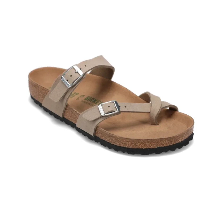 Women's Mayari Vegan Silky Gray Taupe Birki