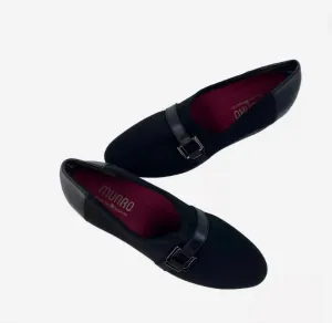 Women's Mindy Wedge In Black Stretch