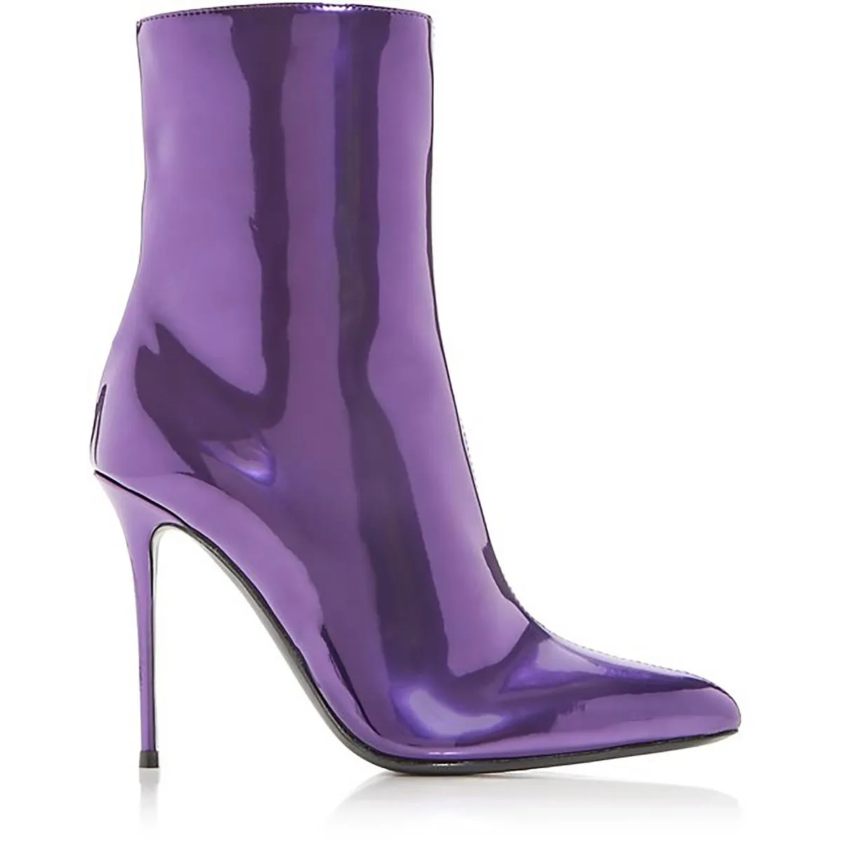 Womens Patent Leather Stilletto Ankle Boots