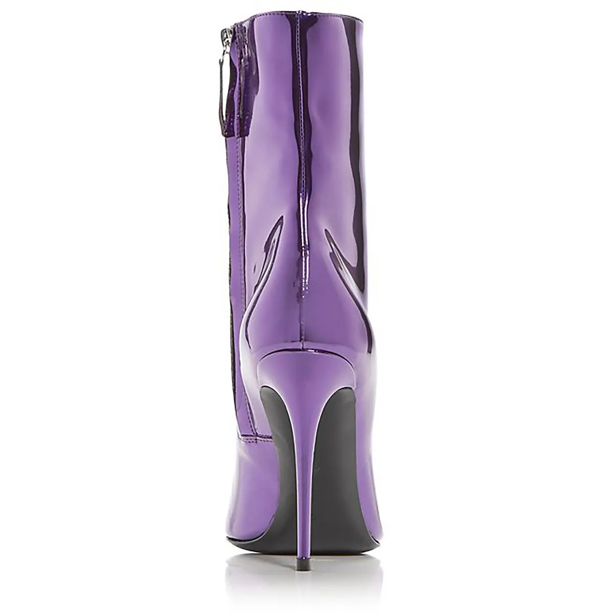 Womens Patent Leather Stilletto Ankle Boots