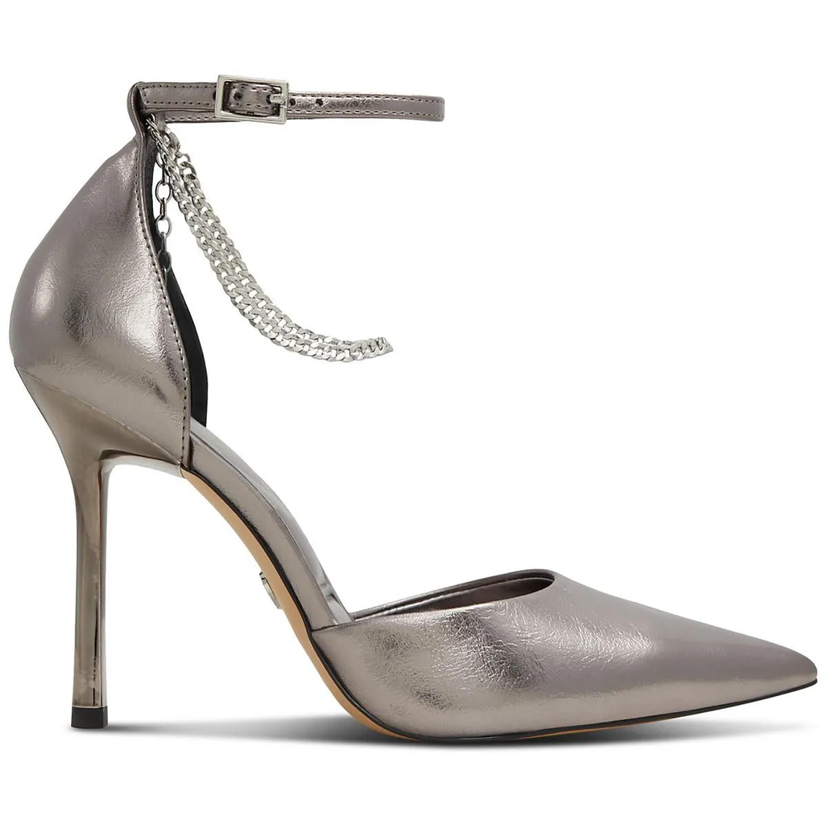 Womens Solid Man Made Ankle Strap