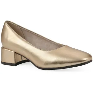 Womens Solid Manmade Block Heels