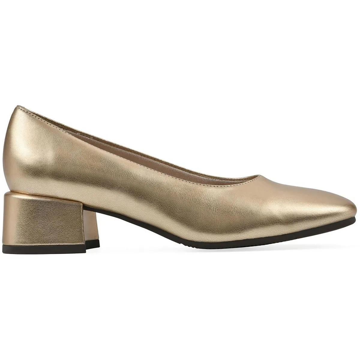 Womens Solid Manmade Block Heels