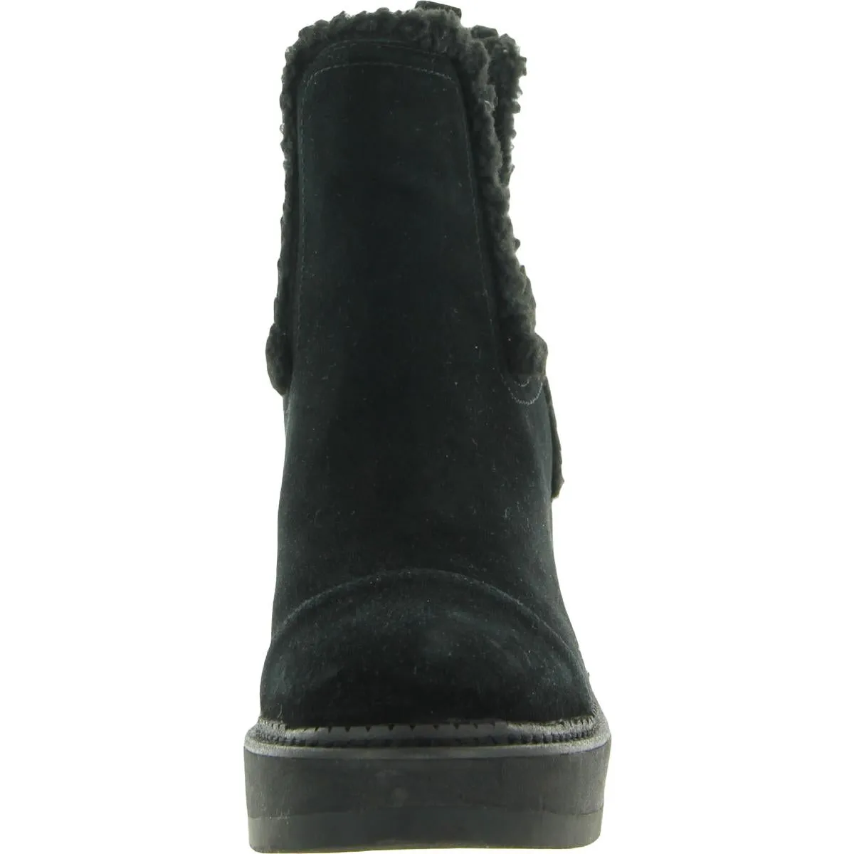 Womens Suede Faux Fur lined Ankle Boots