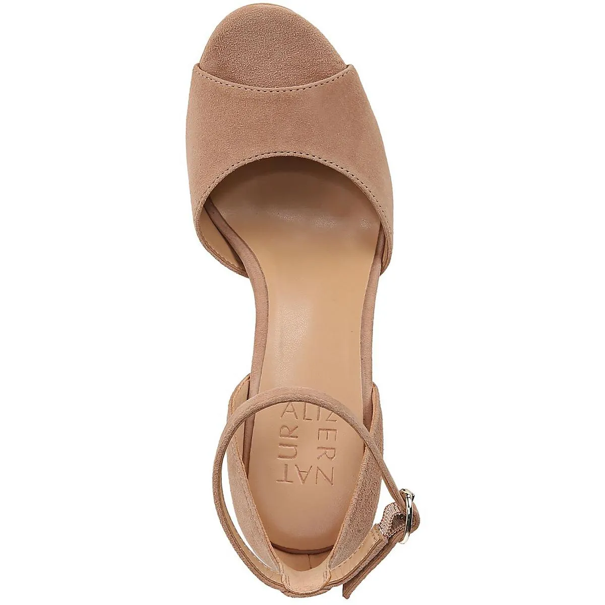 Womens Suede Open Toe Ankle Strap