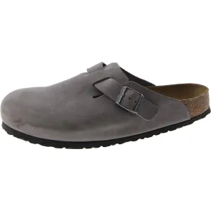 Womens Suede Shearling Lined Slide Sandals