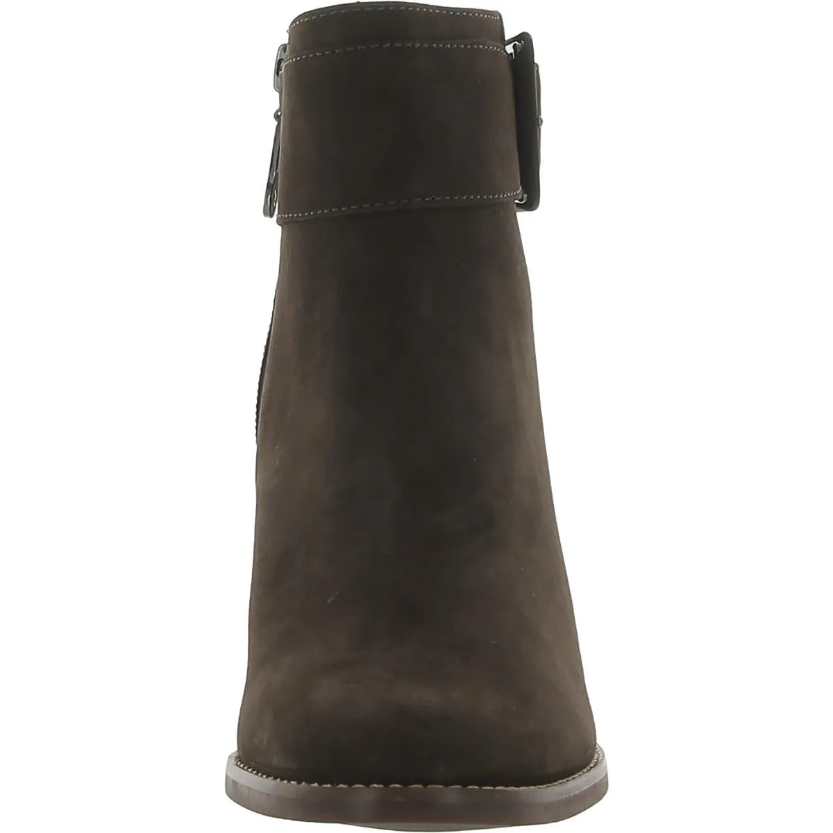 Wooster Womens Leather Stacked Heel Ankle Boots