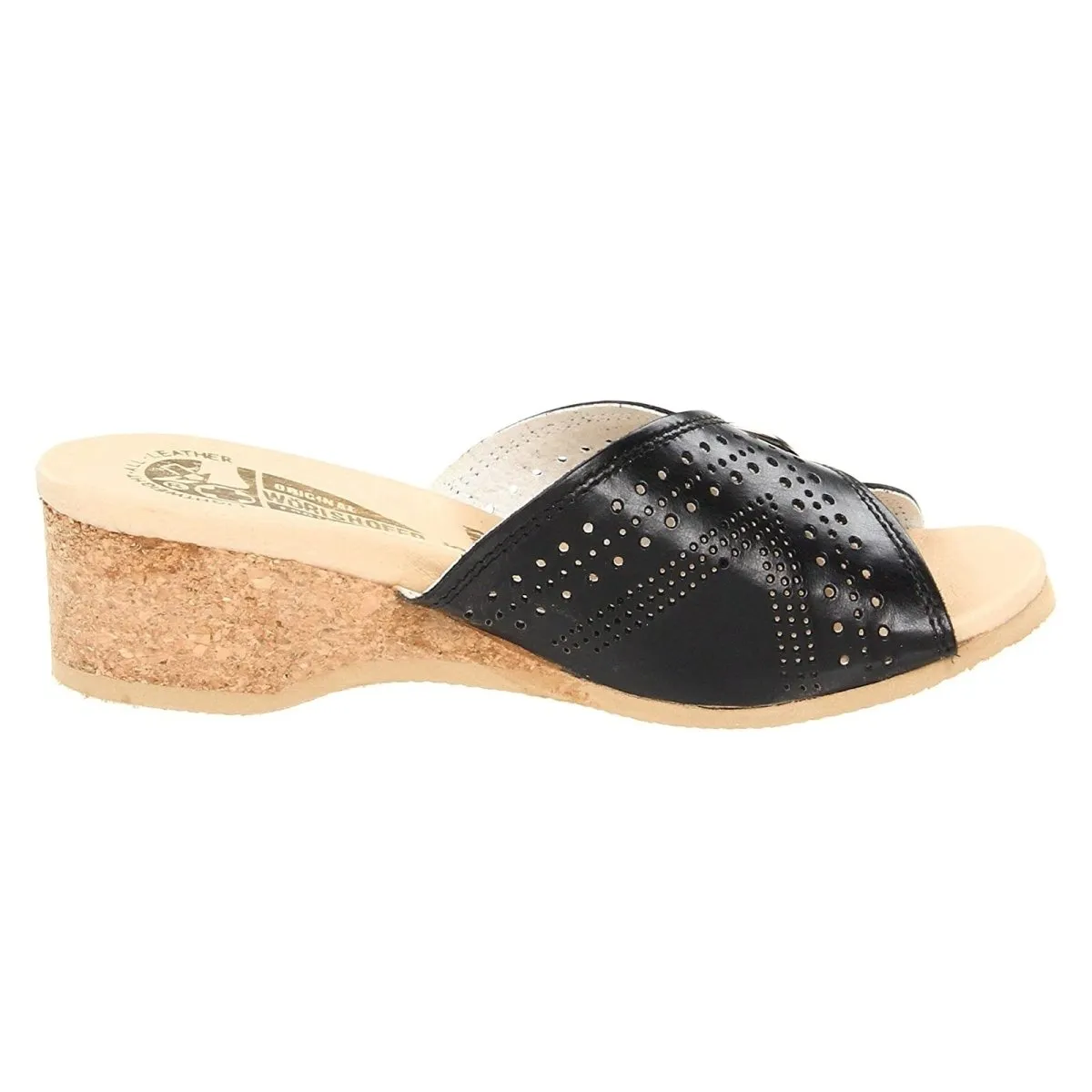 Worishofer Women's 251 Slide Black Leather
