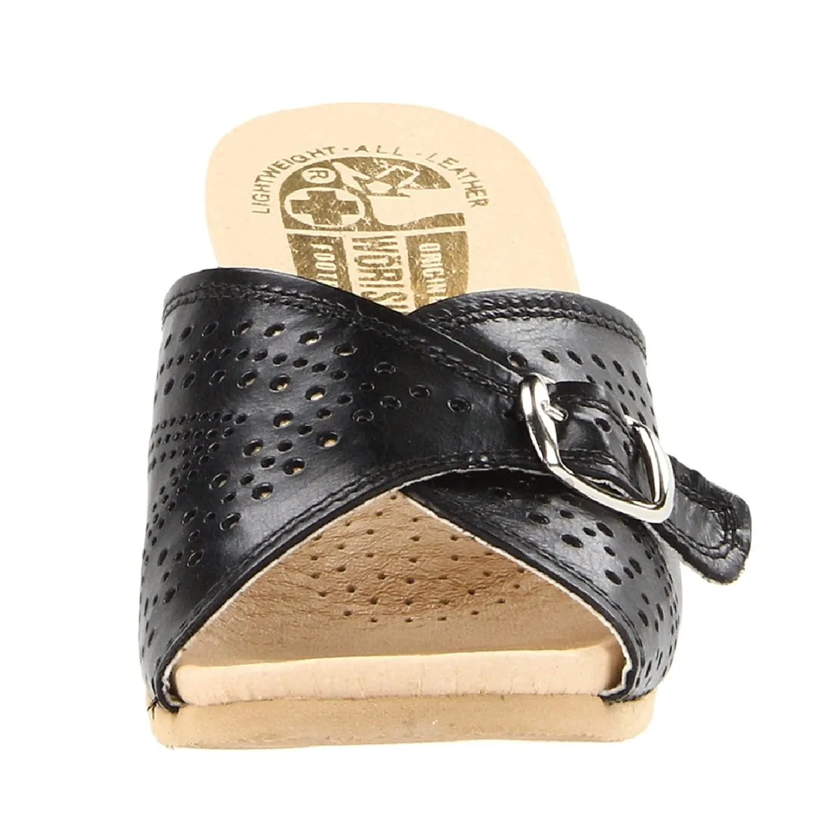 Worishofer Women's 251 Slide Black Leather