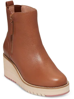 ZG City Wedge Side Womens Leather Ankle Boots