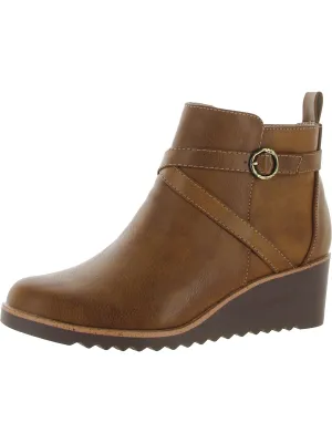 Zinfandel Womens Faux Leather Comfort Ankle Boots