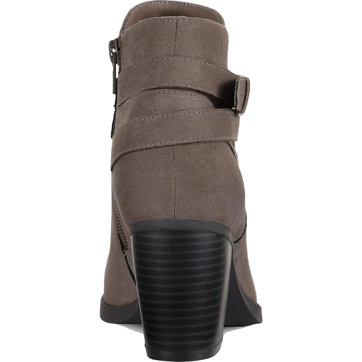Zolaa Womens Faux Suede Block Heel Ankle Boots