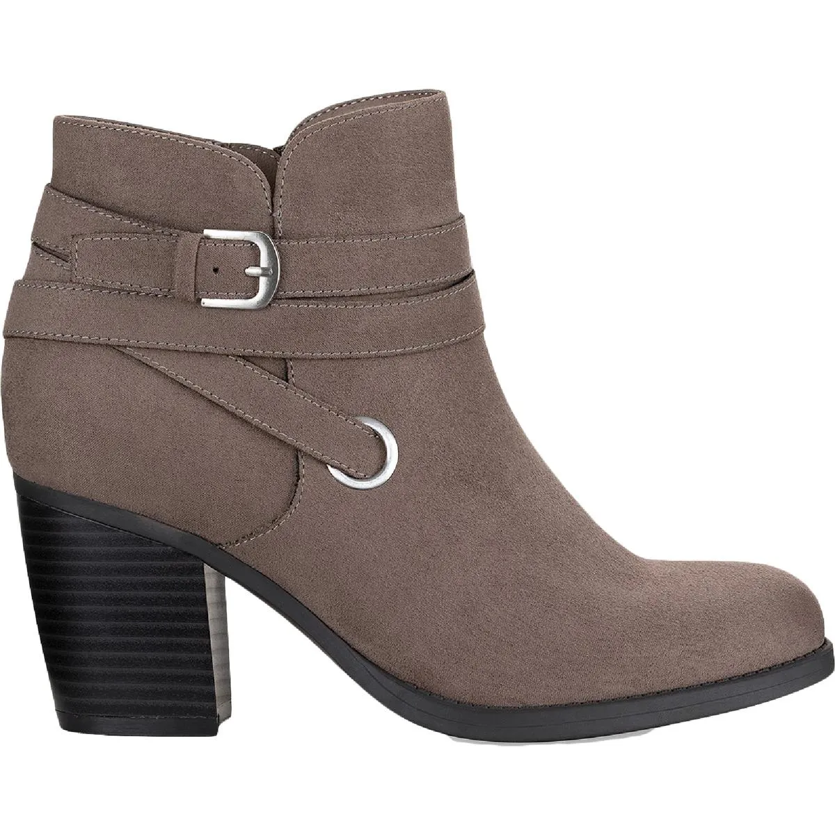 Zolaa Womens Faux Suede Block Heel Ankle Boots